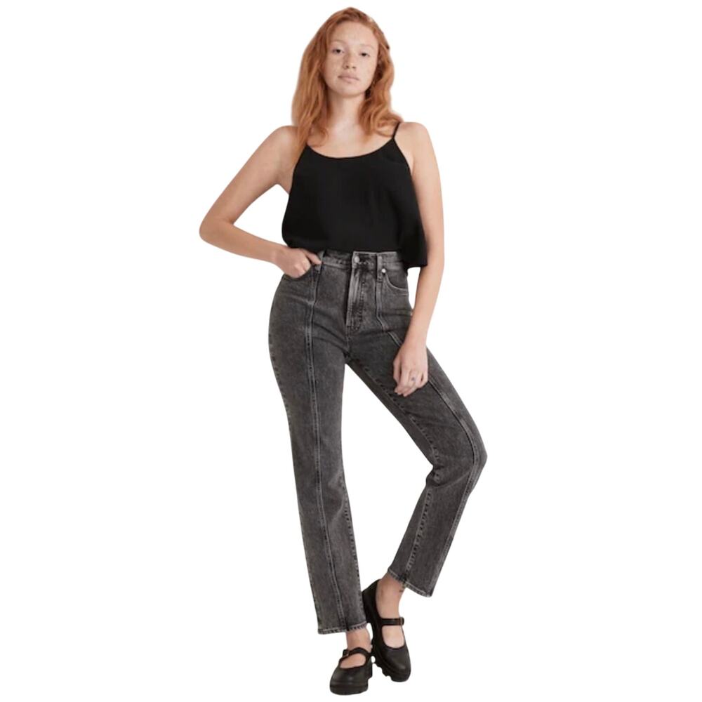 MADEWELL The Perfect Vintage Straight Jean Seamed Edition Black Wash